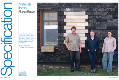 BakerBrown featured in Architecture Today's latest issue